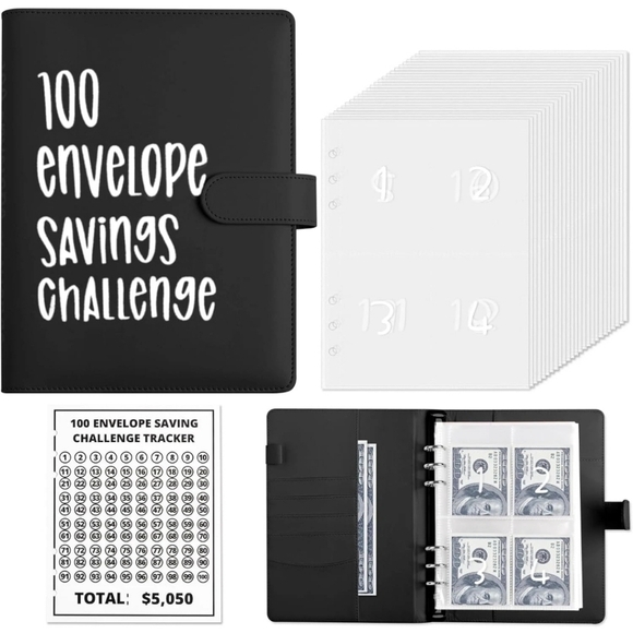 100 Envelope Money Savings Challenge Budget Binder - Picture 5 of 8